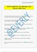 MASS Applicator Test Questions And Answers 100% Pass