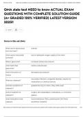QMA state test NEED to know ACTUAL EXAM QUESTIONS WITH COMPLETE SOLUTION GUIDE &lpar;A&plus; GRADED 100&percnt; VERIFIED&rpar; LATEST VERSION 2025&excl;&excl;