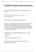 VA DEQ ESC Inspector Exam with answers