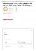 Senderos 2 Final Exam &vert; Actual Questions and Answers &vert; 2025 Latest Update &vert; 100&percnt; Correct&period;