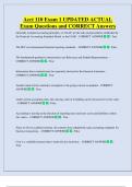 Acct 110 Exam 1 UPDATED ACTUAL   Exam Questions and CORRECT Answers