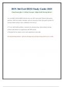 BSN 366 Exit HESI Study Guide &vert; Comprehensive Final Exam Prep