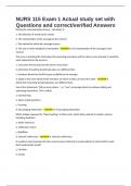 NURS 115 Exam 1 Actual study set with Questions and correct&sol;verified Answers