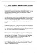 FAA ADX Test Bank questions with answers