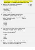 NATE EXAM - AIR CONDITIONING AND HEAT PUMPS QUESTIONS WITH ALL CORRECT & VERIFIED ANSWERS