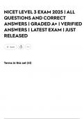 NICET LEVEL 3 EXAM 2025 &vert; ALL QUESTIONS AND CORRECT ANSWERS &vert; GRADED A&plus; &vert; VERIFIED ANSWERS &vert; LATEST EXAM &vert; JUST RELEASED