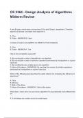 CS 3364 - Design Analysis of Algorithms Midterm Review questions and answers&period;