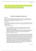HLTH 485 LIBERTY UNIVERSITY CASE STUDY ASSIGNMENT INSTRUCTIONS 2024