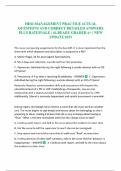 HESI MANAGEMENT PRACTICE ACTUAL QUESTIONS AND CORRECT DETAILED ANSWERS PLUS RATIONALE &vert; ALREADY GRADED A&plus; &vert; NEW UPDATE 2025