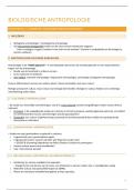 Samenvatting -  Biologische antropologie