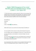 Module 5 HESI Management of Care Actual Questions And Correct Detailed Answers &vert; Already Graded A&plus; &vert; New Update 2025