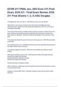 Econ 211 Final Examquestions and answers