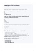 Analysis of Algorithms questions and answers