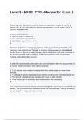 Level 3 - RNSG 2213 - Review for Exam 1 questions and answers
