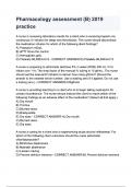 Pharmacology assess questions and answers