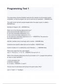 Programming Test 1 questions and answers