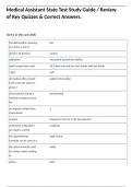 Medical Assistant State Test Study Guide &sol; Review of Key Quizzes & Correct Answers&period;