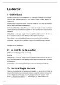 Cours philosophie - Le Devoir