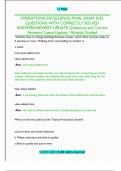 OPERATIONS EXCELLENCE FINAL EXAM 2025  QUESTIONS WITH CORRECTLY SOLVED  ANSWERS&sol;NEWEST UPDATE Questions and Correct  Answers&sol; Latest Update &sol; Already Graded 