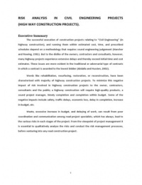 RISK ANALYSIS IN CIVIL ENGINEERING PROJECTS
