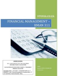 BMAN 311 - Financial Management Comprehensive