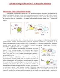 Cytokines et polarisation de la réponse immune