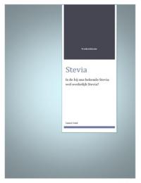 productdossier stevia