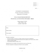 Oefententamen Financial Accounting 2010