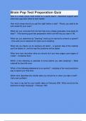 Brain Pop Test Preparation Quiz questions and answers