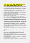 HVAC NATE HEAT PUMP QUESTIONS WITH ALL CORRECT & VERIFIED ANSWERS