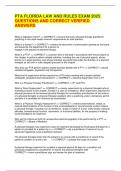 PTA FLORIDA LAW AND RULES EXAM 2025 QUESTIONS AND CORRECT VERIFIED ANSWERS