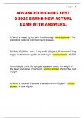 ADVANCED RIGGING TEST  2 2025 BRAND NEW ACTUAL  EXAM WITH ANSWERS&period; 