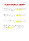 ADVANCED RIGGING 2025 BRAND NEW  ACTUAL EXAM WITH ANSWERS&period;