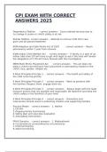 CPI EXAM WITH CORRECT ANSWERS 2025