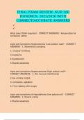 FINAL EXAM REVIEW&colon; NUR 160 HONDROS&comma; 2025&sol;2026 WITH CORRECT&sol;ACCURATE ANSWERS