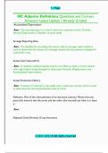 NC Adjuster Definitions Questions and Correct  Answers&sol; Latest Update &sol; Already Graded
