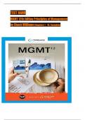 TEST BANK For MGMT 12th Edition&comma; Principles of Management By Chuck Williams&comma; Verified Chapters 1 - 18&comma; Complete Newest Version
