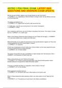 ASTRO 1 PSU FINAL EXAM&period; LATEST 2025 QUESTIONS AND ANSWERS EXAM UPDATE&period;