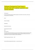 Software Engineering Final Exams &ndash;  practice test with toughest questions and  correct answers