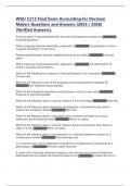 WGU C213 Final Exam Accounting for Decision Makers Questions and Answers