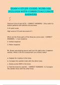 EXAM 4 STUDY GUIDE&colon; NURS-160&comma; 2025&sol;2026 WITH CORRECT&sol;ACCURATE ANSWERS