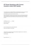 IFT Exam Questions with Correct Answers Latest 2025 Update&period;pdf