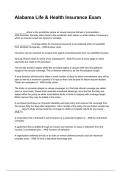 Alabama Life & Health Insurance Exam NEWEST 2025&sol;2026 ACTUAL COMPLETE QUESTIONS AND CORRECT DETAILED ANSWERS &lpar;VERIFIED ANSWERS&rpar; &vert;ALREADY GRADED A&plus;