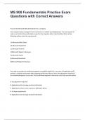 MS 900 Fundamentals Practice Exam Questions with Correct Answers&period;pdf