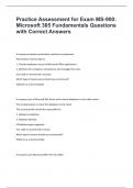 Practice Assessment for Exam MS-900 Microsoft 365 Fundamentals Questions with Correct Answers&period;pdf