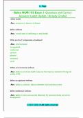 Galen NUR 155 Exam 1 Questions and Correct  Answers&sol; Latest Update &sol; Already Graded
