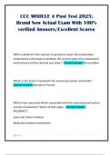 CCC MODULE 4 Post Test 2025&semi; Brand New Actual Exam With 100&percnt; verified Answers&sol;Excellent Scores