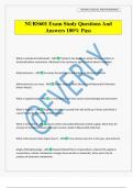 NURS601 Exam Study Questions And Answers 100&percnt; Pass