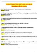 USPS Postal Exam 421 SSA Academy 2025 Actual 2025 Questions and Verified Answers &lpar;2025 &sol; 2026&rpar;&sol; A&plus; GRADE COMPLETE