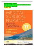 TEST BANK FOR Medical-Surgical Nursing&colon; Concepts for Clinical Judgment and Collaborative Care &lpar;Evolve&rpar; 11th Edition by Donna D&period; Ignatavicius&comma; Cherie R&period; Rebar& Nicole M&period; Heimgartner &vert;ISBN&colon; 9780323878265&vert; Complete Guide 100&percnt; verified